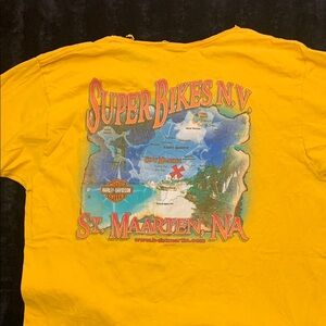 Harley Davidson Super Bikes Yellow Tee
